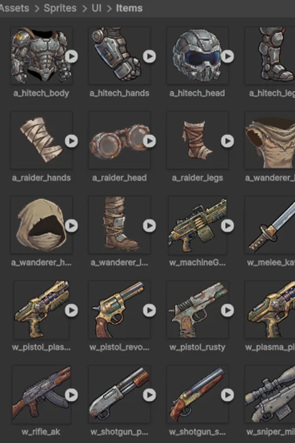 Asset pack — zombie and survivor sprite sheet
