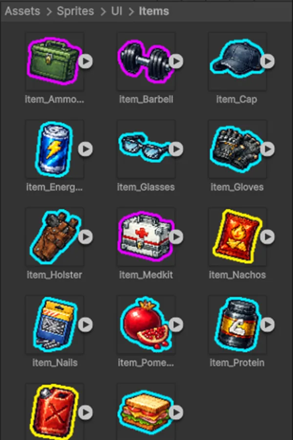 Asset pack — UI item icons