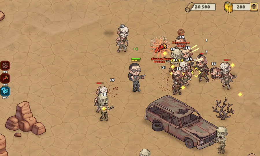 Secret Project — survivors fighting in a desert settlement